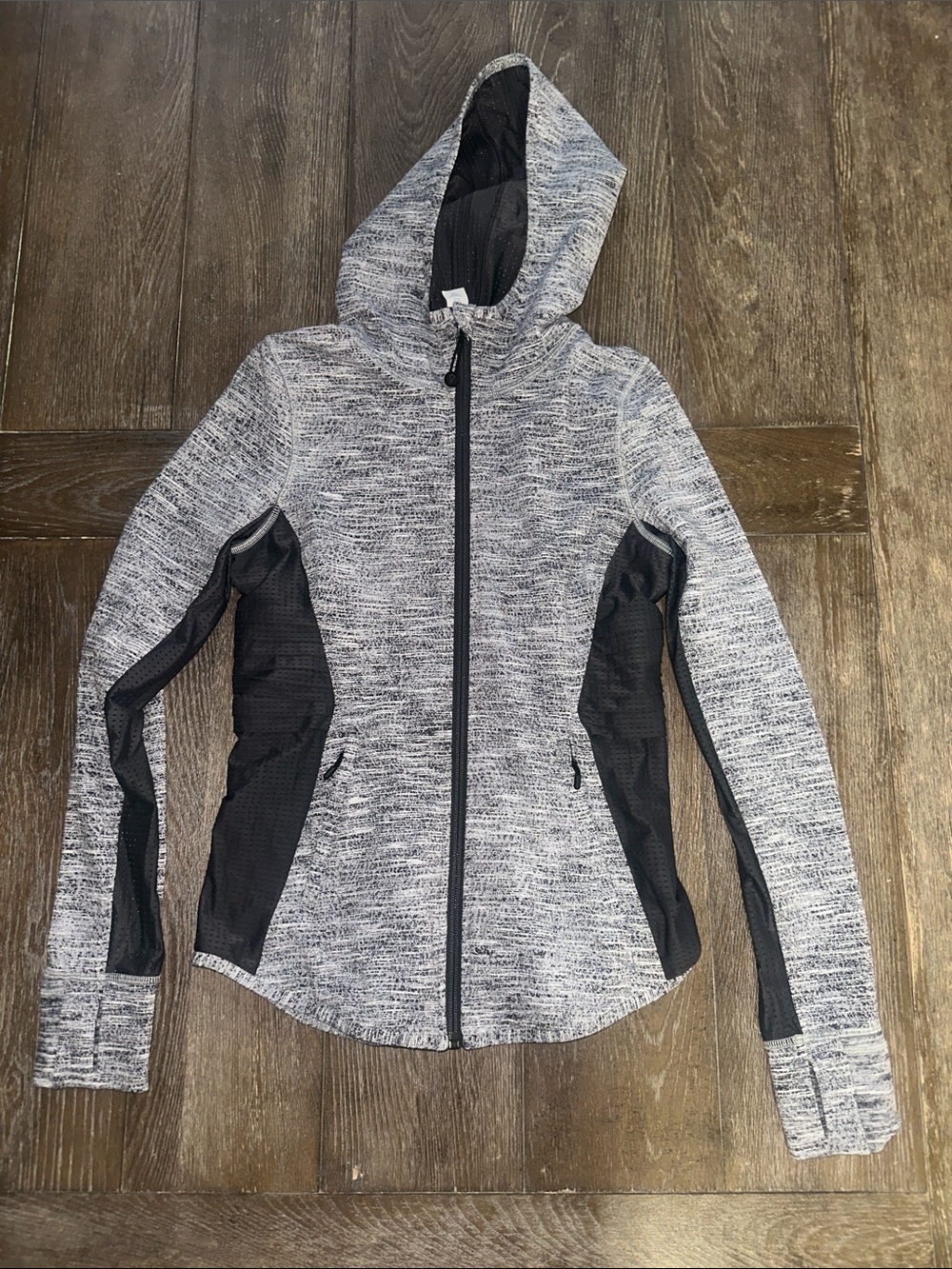Ivivva Heather Gray and Black Hooded Jacket